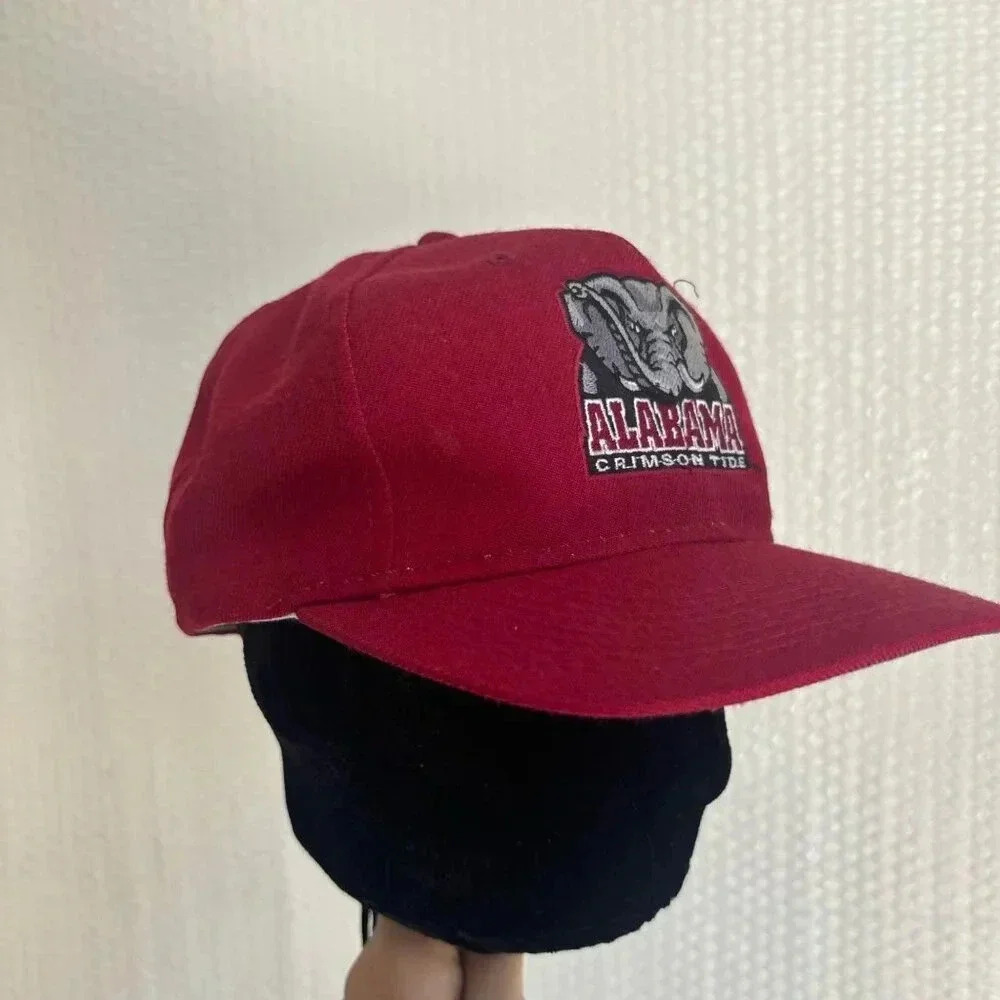 Vintage Alabama Crimson Tide Snapback Cap With Elephant Logo Adjustable 90s - Picture 2 of 11